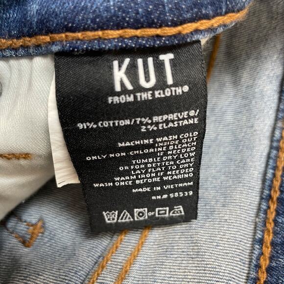 Kut‎ From The Kloth Women's High Rise Donna Fab Ab Ankle Skinny Jeans Size 0 - Picture 5 of 6
